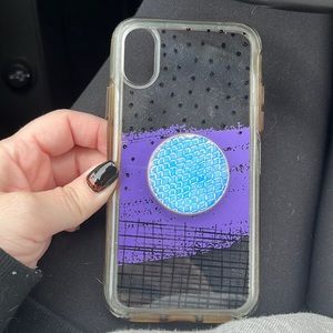 Otter box phone case with pop socket for iPhone X